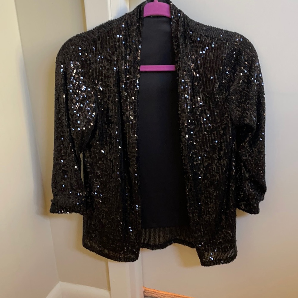 New sequin unstructured jacket